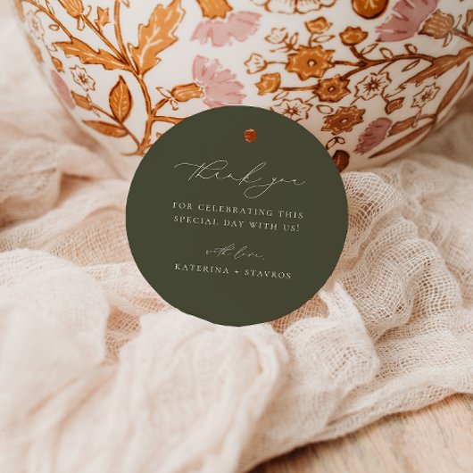 HARMONIE | Olive Green Wedding Bedankjes Labels