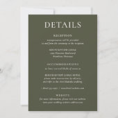 HARMONIE | Olive Green Wedding Details Fotokaart Kaart (Voorkant)