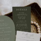 HARMONIE | Olive Green Wedding Details Kaart