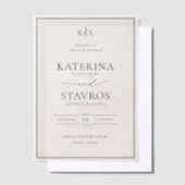 HARMONIE | Olive Green Wedding Vellum Uitnodigingen (Offset)