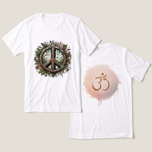Harmonie onthuld: de ॐ Vredesmandala Tri-Blend Shirt (Ontwerp Voorkant & Achterkant)