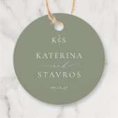 HARMONIE | Sage Green Wedding Bedankjes Labels (Voorkant)