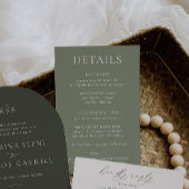 HARMONIE | Sage Green Wedding Details Kaart