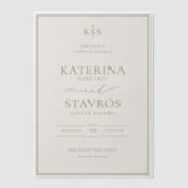 HARMONIE | Sage Green Wedding Vellum Uitnodigingen (Voorkant)