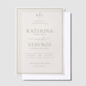 HARMONIE | Sage Green Wedding Vellum Uitnodigingen (Offset)