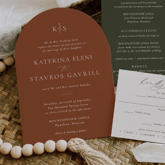 HARMONIE | Terracotta bruiloft uitnodiging