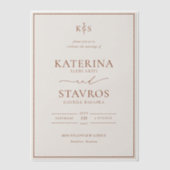 HARMONIE | terracotta bruiloft Vellum Uitnodigingen (Voorkant)