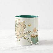 Harmonie, theetijd, grafische kunst van natuur mok (Midden)