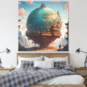 Harmonie tussen beschaving en Natuur Canvas Afdruk (Insitu (Slaapkamer))