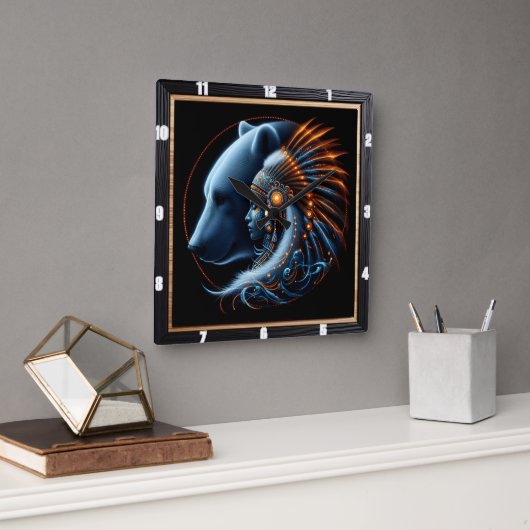 Harmonie tussen de kracht van de mens en die van d vierkante klok (Kantoor)