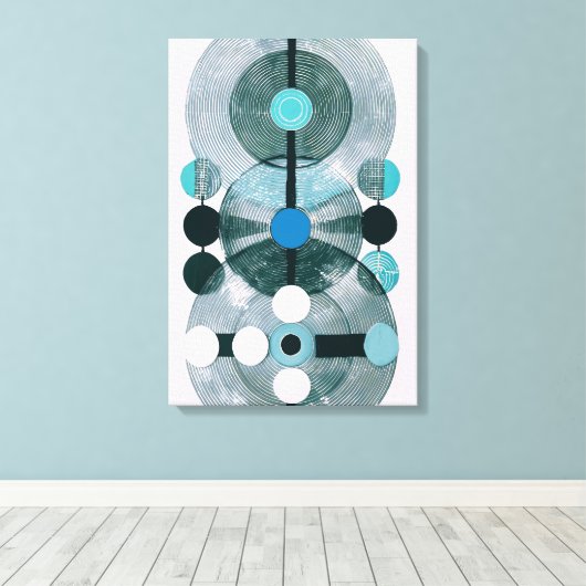 Harmonie van de Crop Circles Canvas Afdruk (Insitu (Houten vloer))