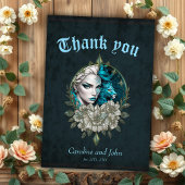 Harmonie van de elementen, de vrouw met de leeuw. bedankkaart