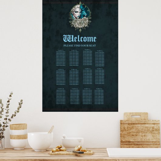 Harmonie van de elementen, de vrouw met de leeuw. poster (Keuken)