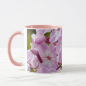 Harmonie van de lente: roze Phlox Botanische Afdru Mok (Links)