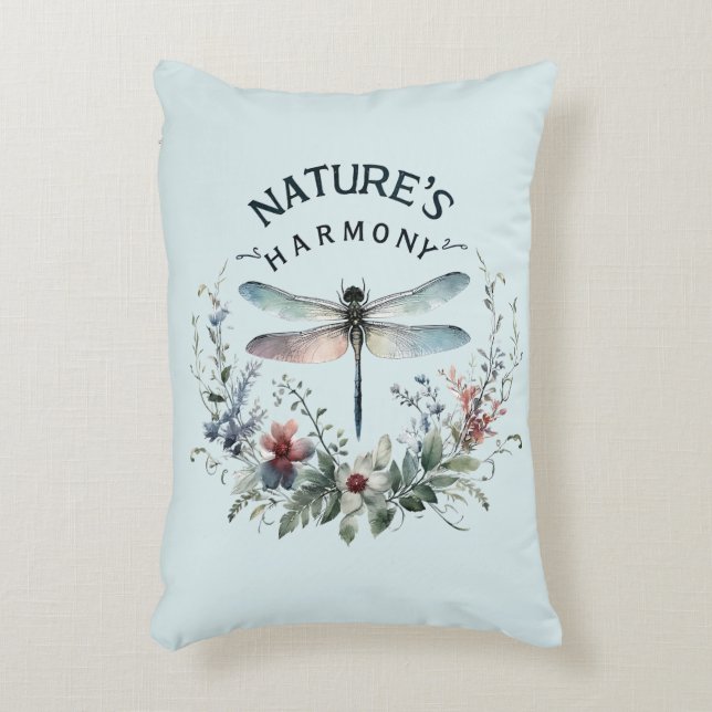 Harmonie van de natuur - Artistieke libel Accent Kussen (Voorkant(Verticaal))