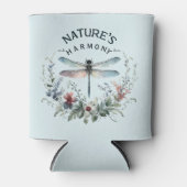 Harmonie van de natuur - Artistieke libel Blikjeskoeler (Voorkant)