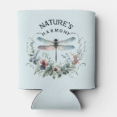 Harmonie van de natuur - Artistieke libel Blikjeskoeler (Achterkant)