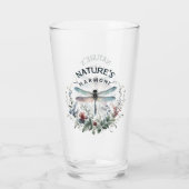 Harmonie van de natuur - Artistieke libel Glas (Achterkant)