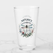 Harmonie van de natuur - Artistieke libel Glas (Voorkant)