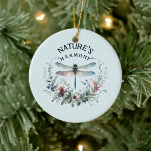 Harmonie van de natuur - Artistieke libel Keramisch Ornament