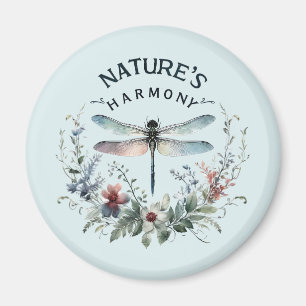 Harmonie van de natuur - Artistieke libel Magneet