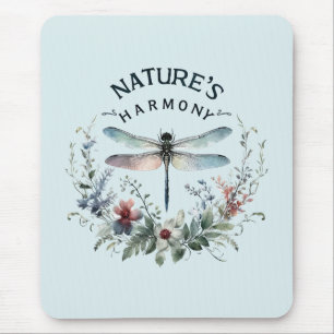 Harmonie van de natuur - Artistieke libel Muismat