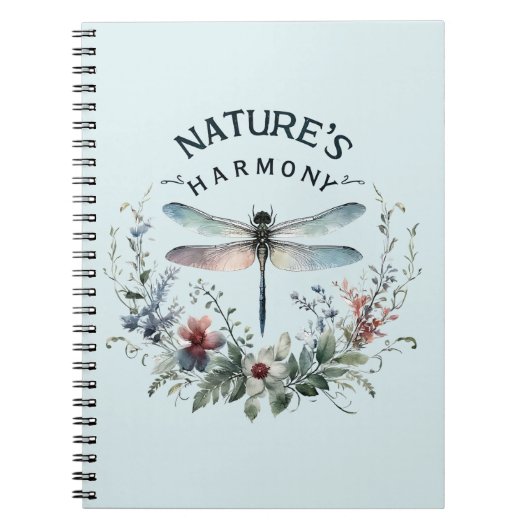 Harmonie van de natuur - Artistieke libel Notitieboek (Voorkant)