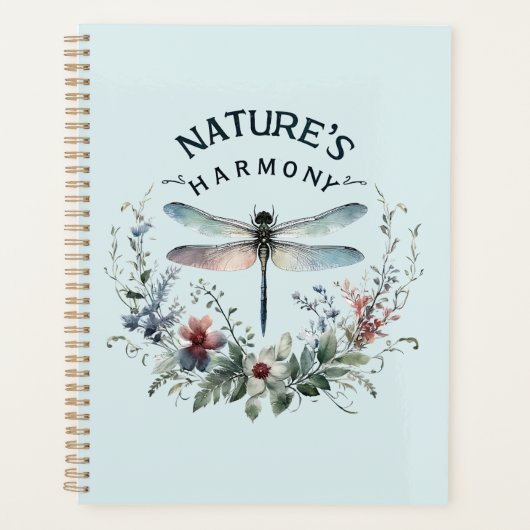 Harmonie van de natuur - Artistieke libel Planner (Voorkant)