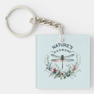 Harmonie van de natuur - Artistieke libel Sleutelhanger
