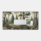 Harmonie van de natuur: Botanisch Naadloos Patroon Bureaumat (Keyboard & Muis)