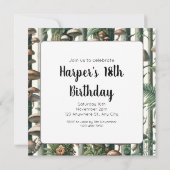 Harmonie van de natuur: Botanisch Naadloos Patroon Kaart (Achterkant)