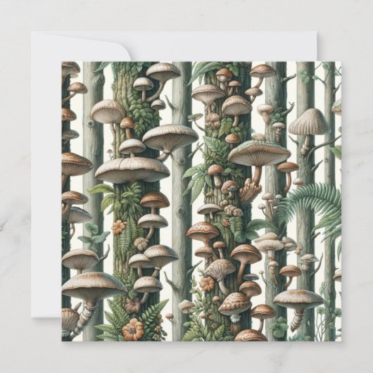 Harmonie van de natuur: Botanisch Naadloos Patroon Kaart (Voorkant)