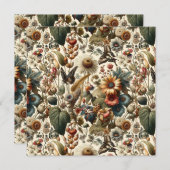 Harmonie van de natuur: Botanisch Naadloos Patroon Kaart (Voorkant / Achterkant)