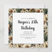 Harmonie van de natuur: Botanisch Naadloos Patroon Kaart (Achterkant)