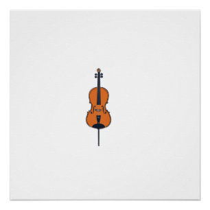 Harmonie van de Natuur — Speelse Cello T-Shirt Vec Perfect Poster
