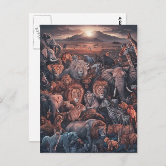 Harmonie van het dierenrijk briefkaart (Voorkant / Achterkant)