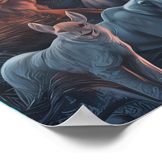 Harmonie van het dierenrijk poster (Hoek)