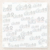 Harmonie van het traditionele gezinsleven: "오손도손" glazen onderzetter (Achterkant)