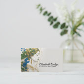 Harmonie van kleuren: Silhouet, Goud, Groen, Blauw Visitekaartje (Staand voorkant)