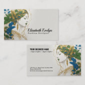 Harmonie van kleuren: Silhouet, Goud, Groen, Blauw Visitekaartje (Voorkant / Achterkant)