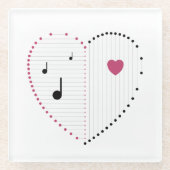 Harmonie van Liefde Glazen Onderzetter (Voorkant)