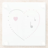 Harmonie van Liefde Glazen Onderzetter (Achterkant)