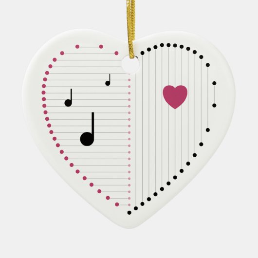 Harmonie van Liefde Keramisch Ornament (Voorkant)