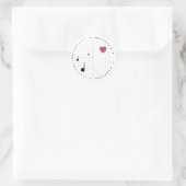 Harmonie van Liefde Ronde Sticker (Tas)