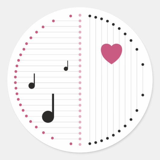 Harmonie van Liefde Ronde Sticker (Voorkant)