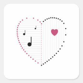 Harmonie van Liefde Vierkante Sticker