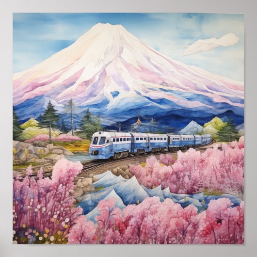 Harmonie van Natuur en snelheid, Mount Fuji #2 Poster (Voorkant)