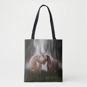 Harmonie van paarden: IJslandse sereniteit Tote Bag