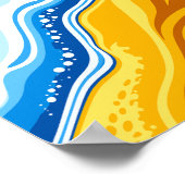 Harmonie van Water- en Vuur golven Poster (Hoek)