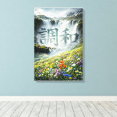 Harmonie Waterval Landschap Canvasprint  Canvas Afdruk (Insitu (Houten vloer))